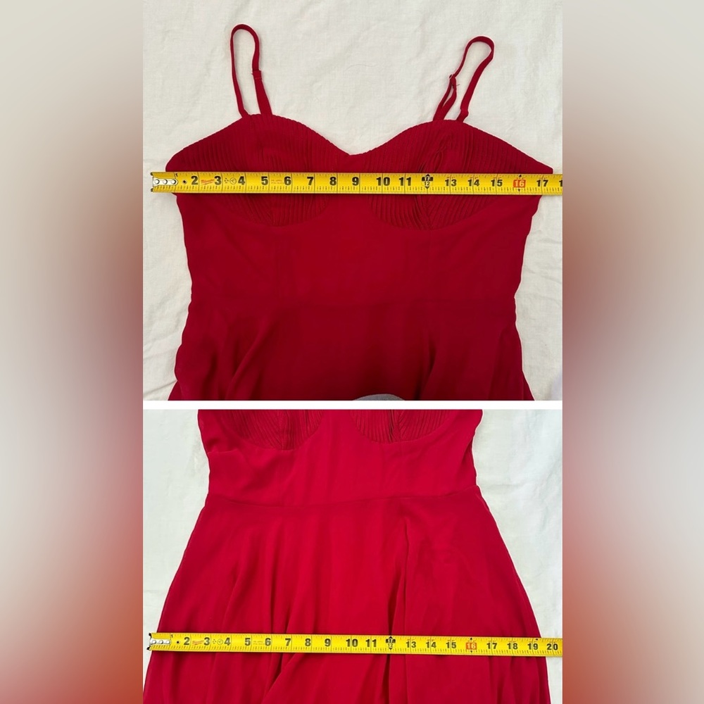 Lulu’s Cause For Commotion Bustier Maxi Dress Red Size M - Picture 12 of 15